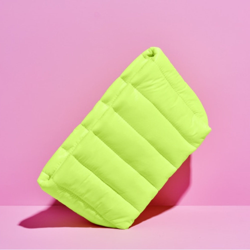 Drunk Elephant Neon Green Cosmetic Bag